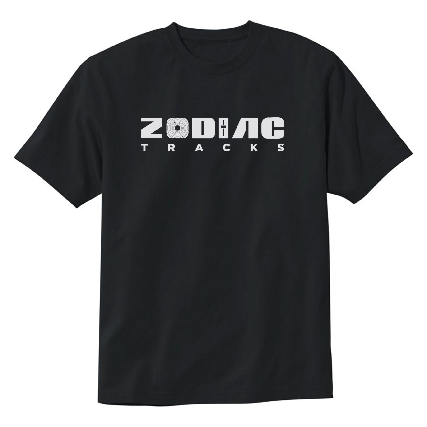 Zodiac Tracks T-Shirt (Black) – DJ Nu-Mark, image size:1800x1800